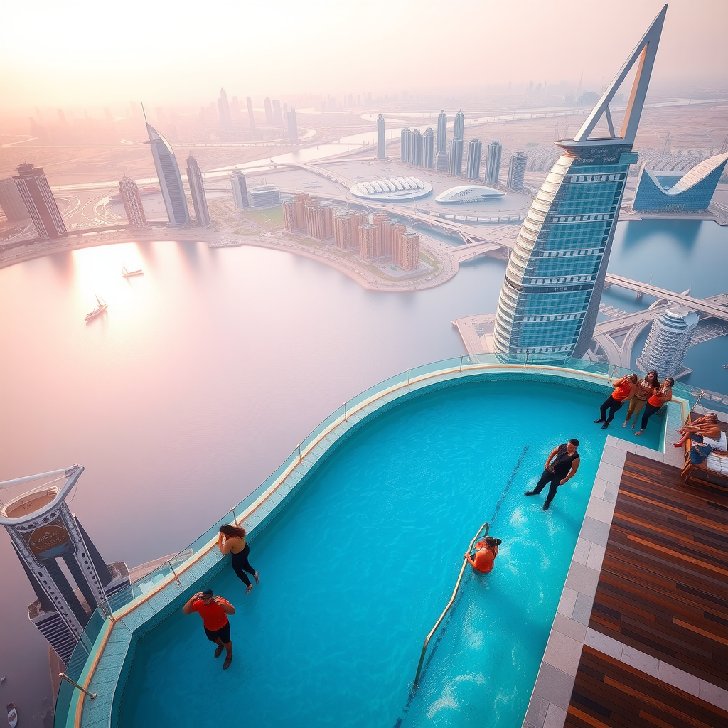 Sunset view of Burj Khalifa